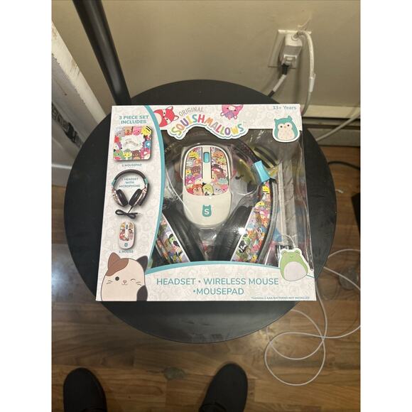 Squishmallows Headsets, Wireless Mouse And mouse pad Tech Bundle